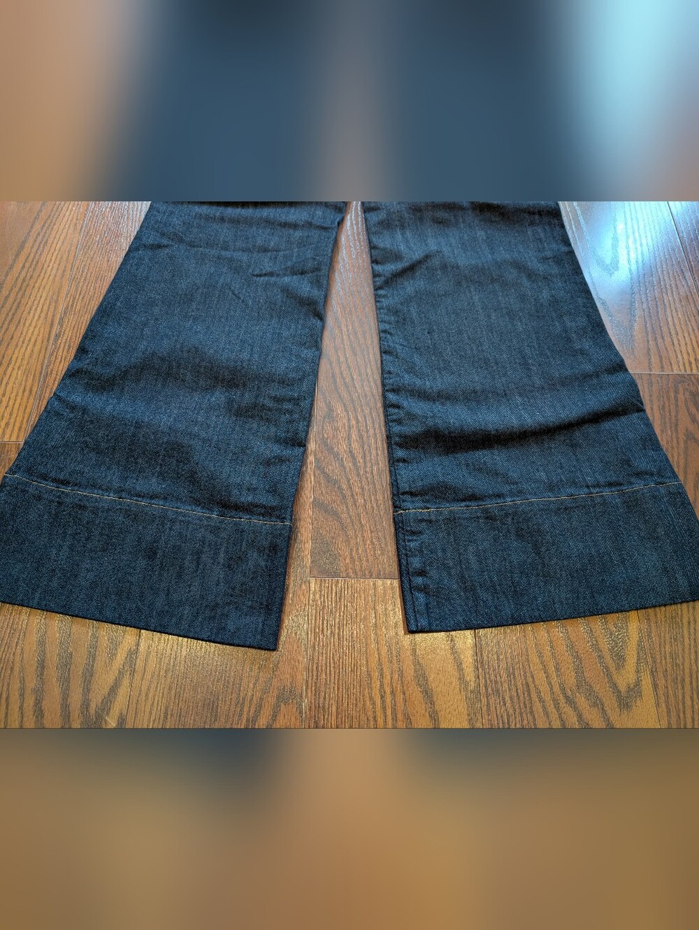 Pilcro Anthro New Women's Jeans Dark Indigo Flare Wide Leg Sz 28P Denim - Picture 10 of 12